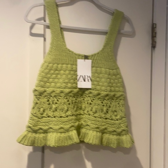 Zara Tops - Lime Green Knit top